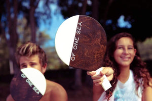 Hand-Crafted Paddleball Set in White