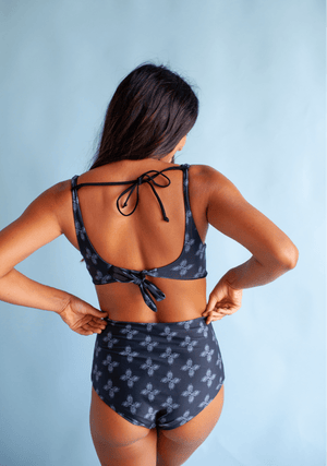 Women's Bikini Separates in Black Breadfruit Bandana