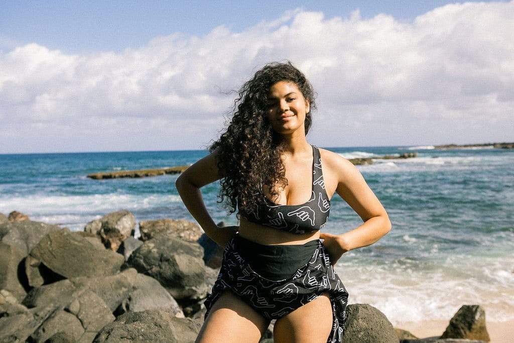 Women's Bikini Separates in Black Shaka