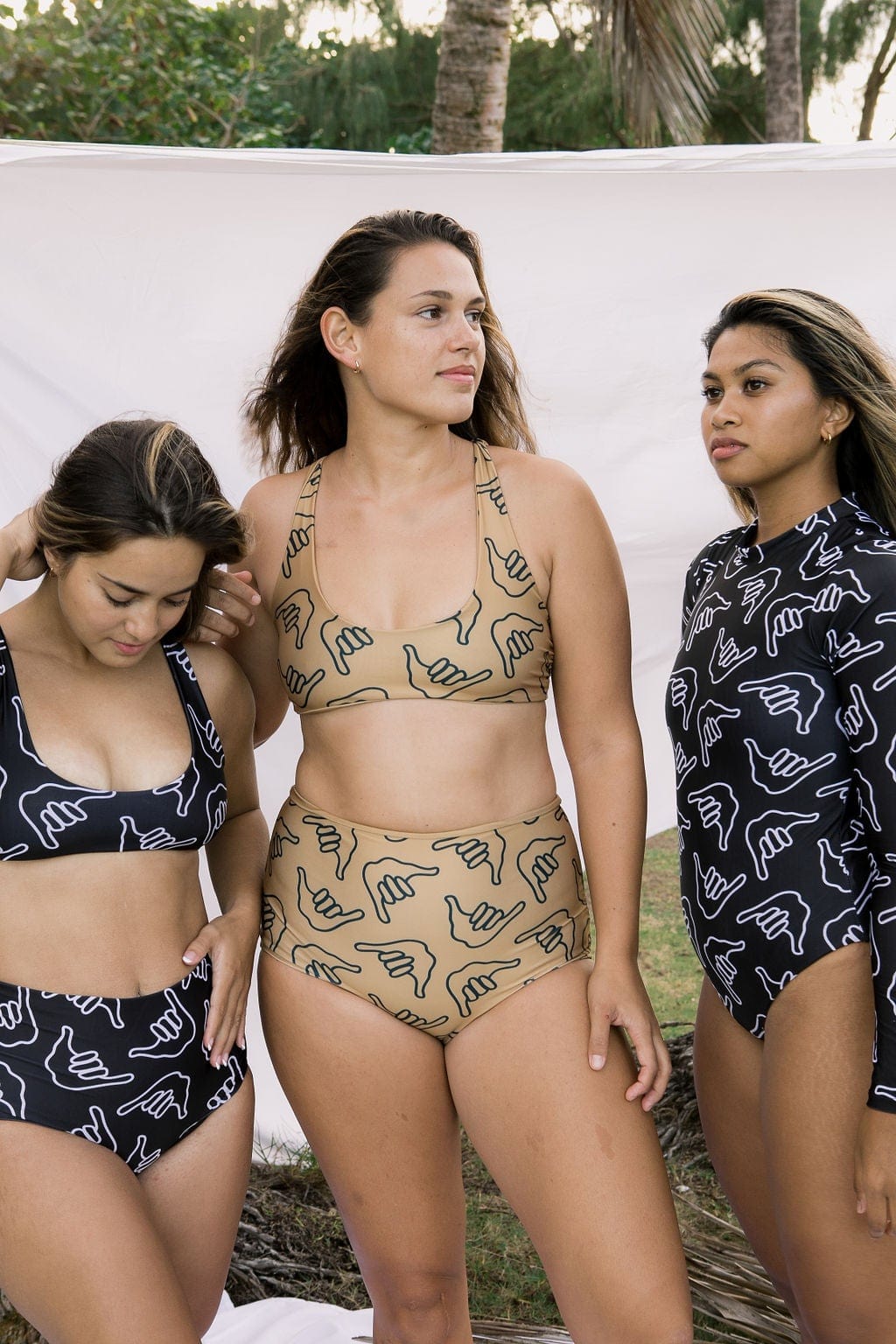 Women's Bikini Separates in Tan Shaka