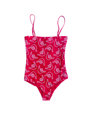 Women's Strappy One Piece in Red Shaka