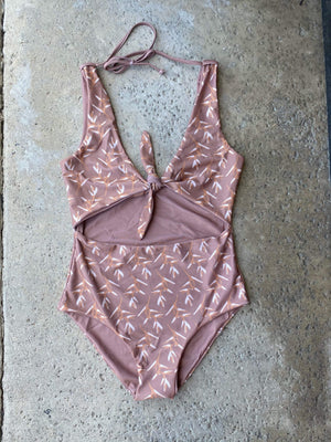 Women's Cutout One Piece in Torch Ginger Red Dirt