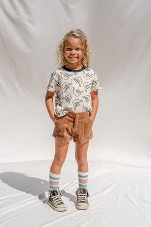 Kid's Organic Shaka Tee in Creme