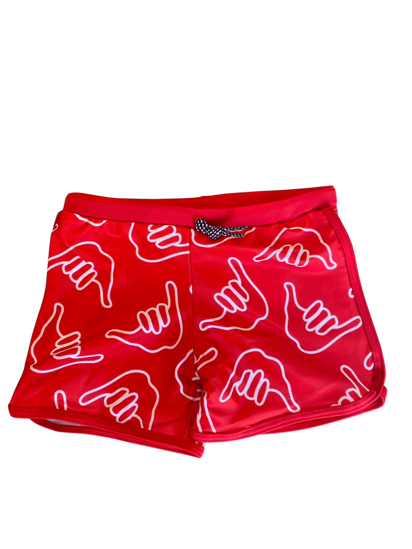 Toddler Soft Shorts for Swim in Red Shaka