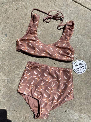 Girl's Bikini Separates in Torch Ginger Red Dirt
