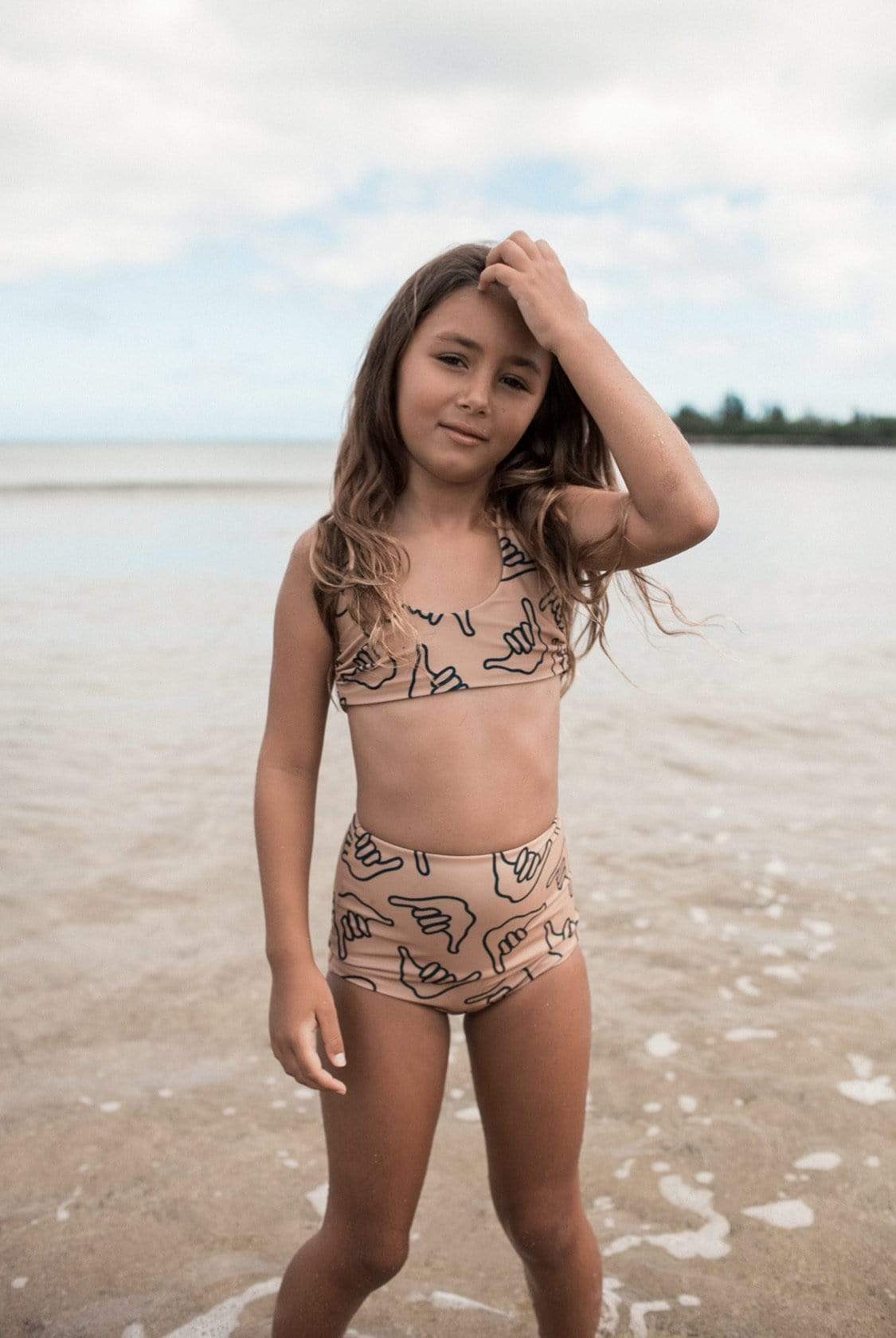 Girl's Bikini Separates in Tan Shaka - OF ONE SEA