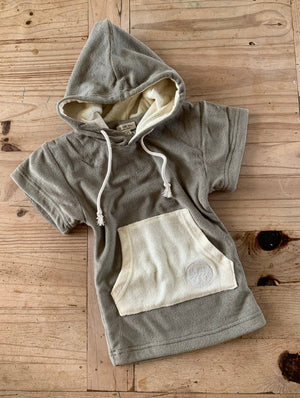 Kid’s Hooded Poncho Towel in Creamy Green