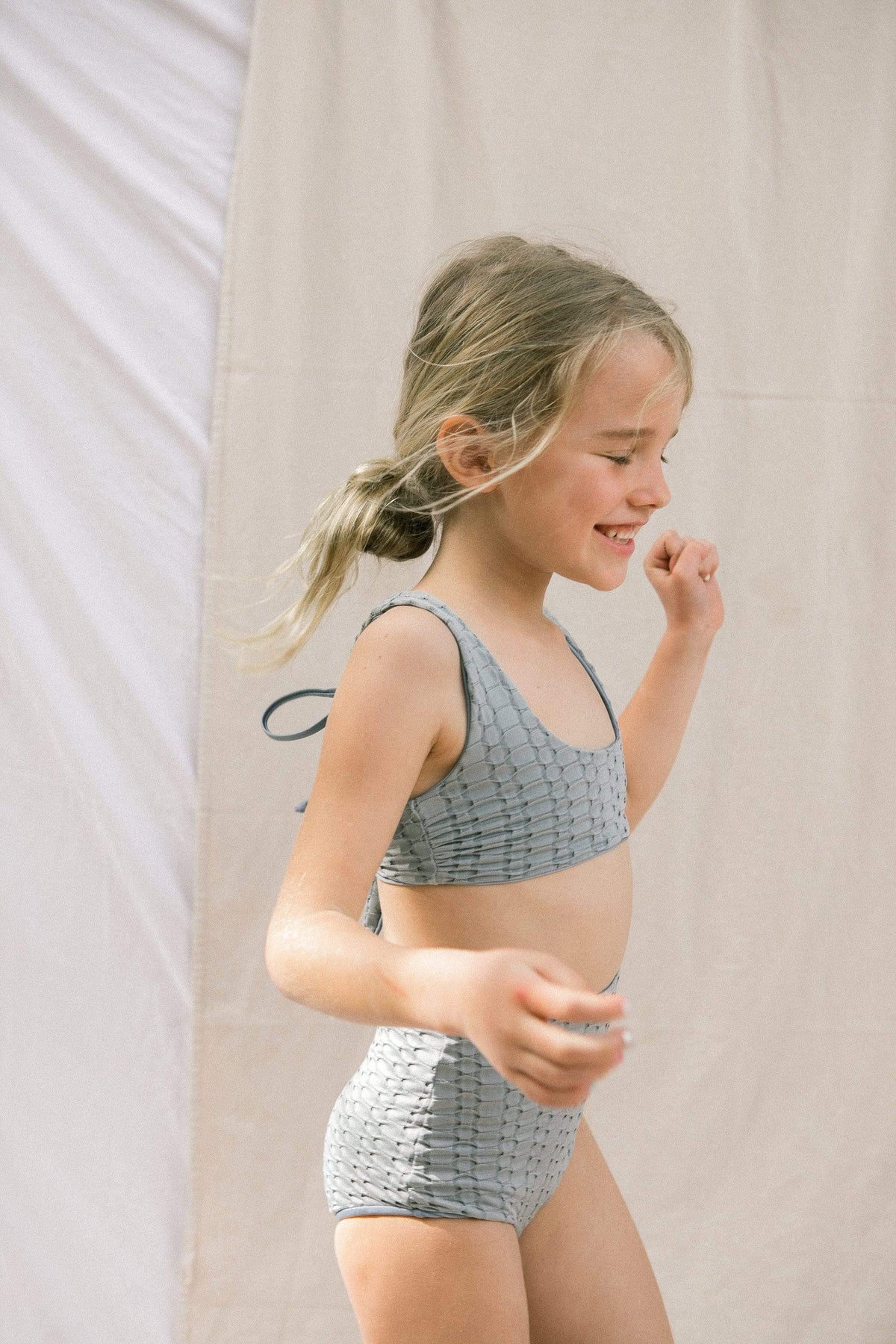 Girl's Bikini Separates in Blue Bubble