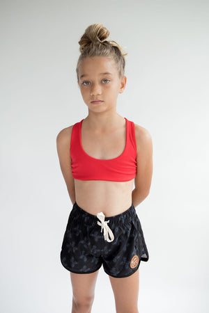 Girl's Bikini Separates in Red Ribbed