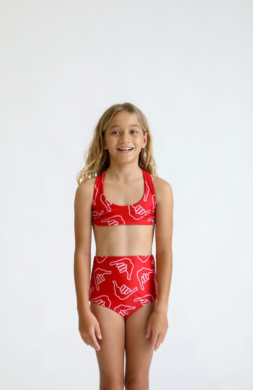 Girl's Bikini Separates in Red Shaka