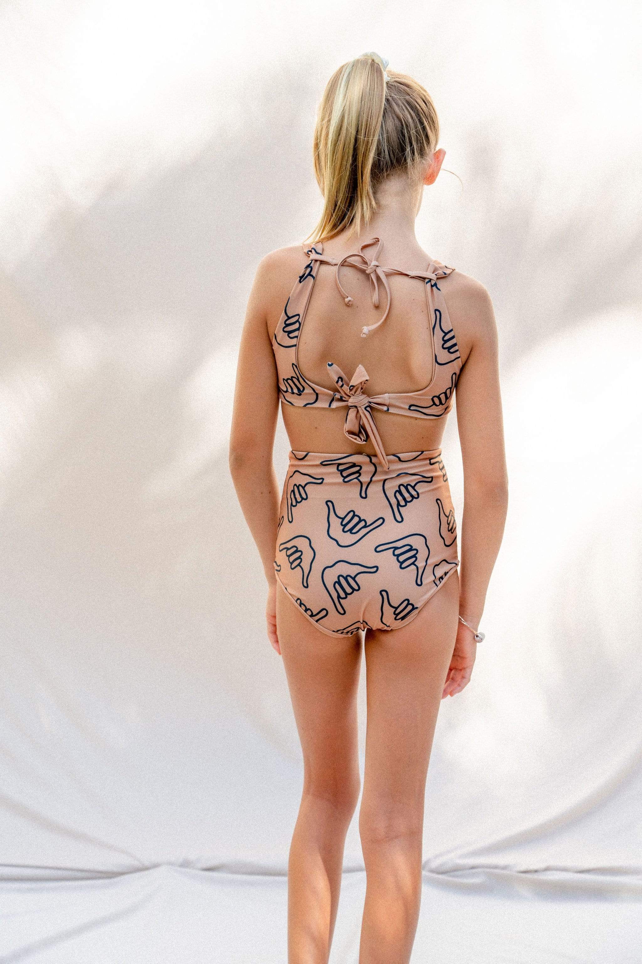 Girl's Bikini Separates in Tan Shaka - OF ONE SEA