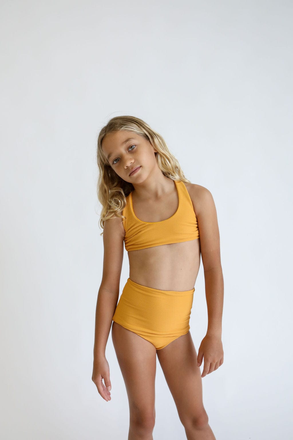 Girl's Separates in Yellow Ribbed - ONE SEA