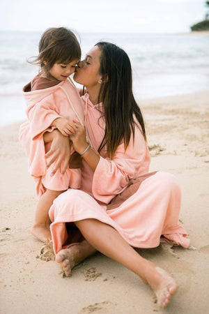 Kid’s Hooded Poncho Towel in Pink