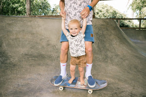 Kid's Organic Shaka Tee in Creme