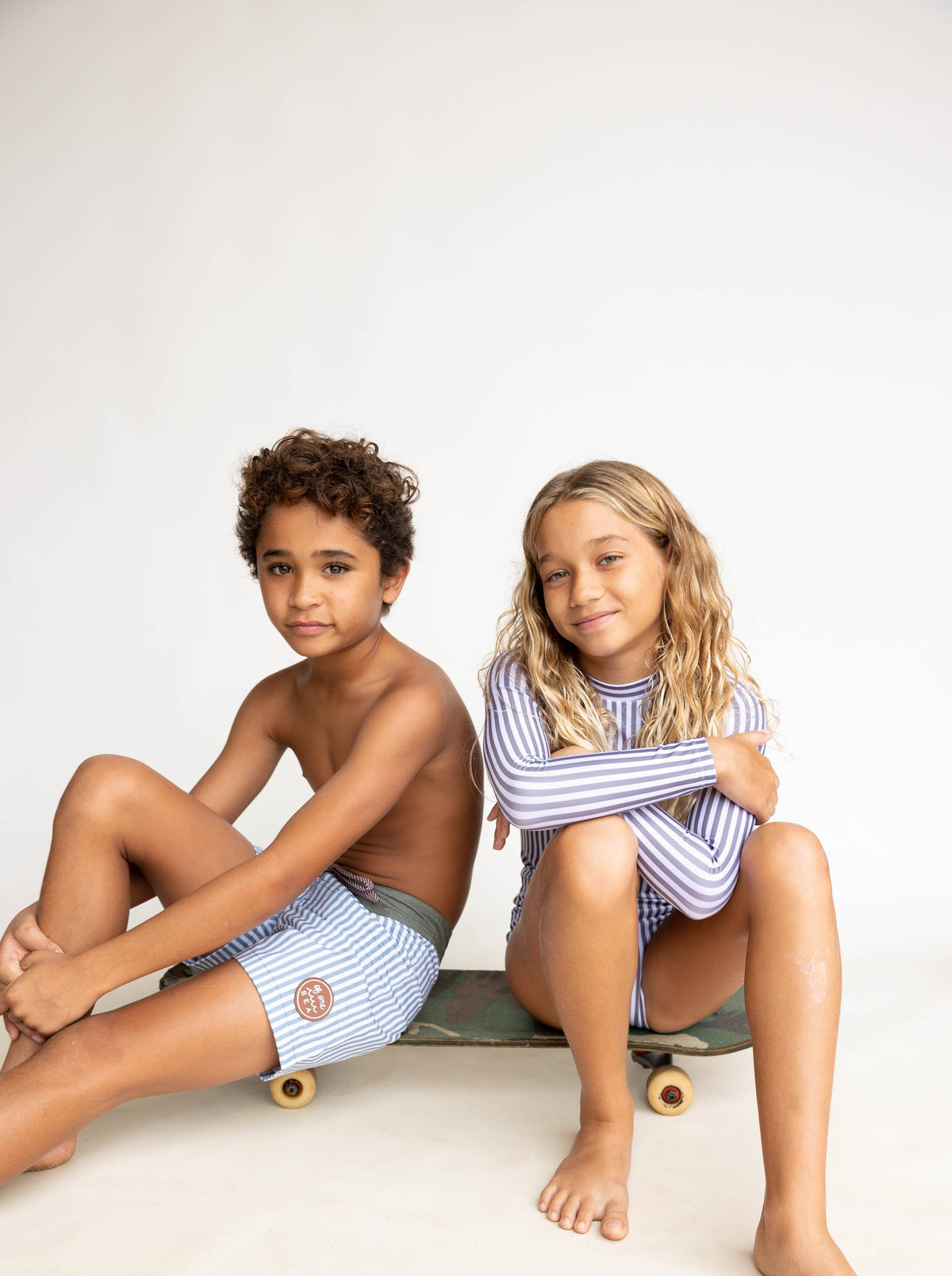 Kid's Townshorts in Pinstripe - OF ONE SEA Kid's Townshorts in Pinstripe - OF ONE SEA