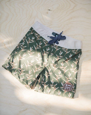 Kid’s Townshorts in Torch Ginger Green Seagrass
