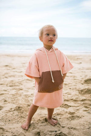 Kid’s Hooded Poncho Towel in Pink