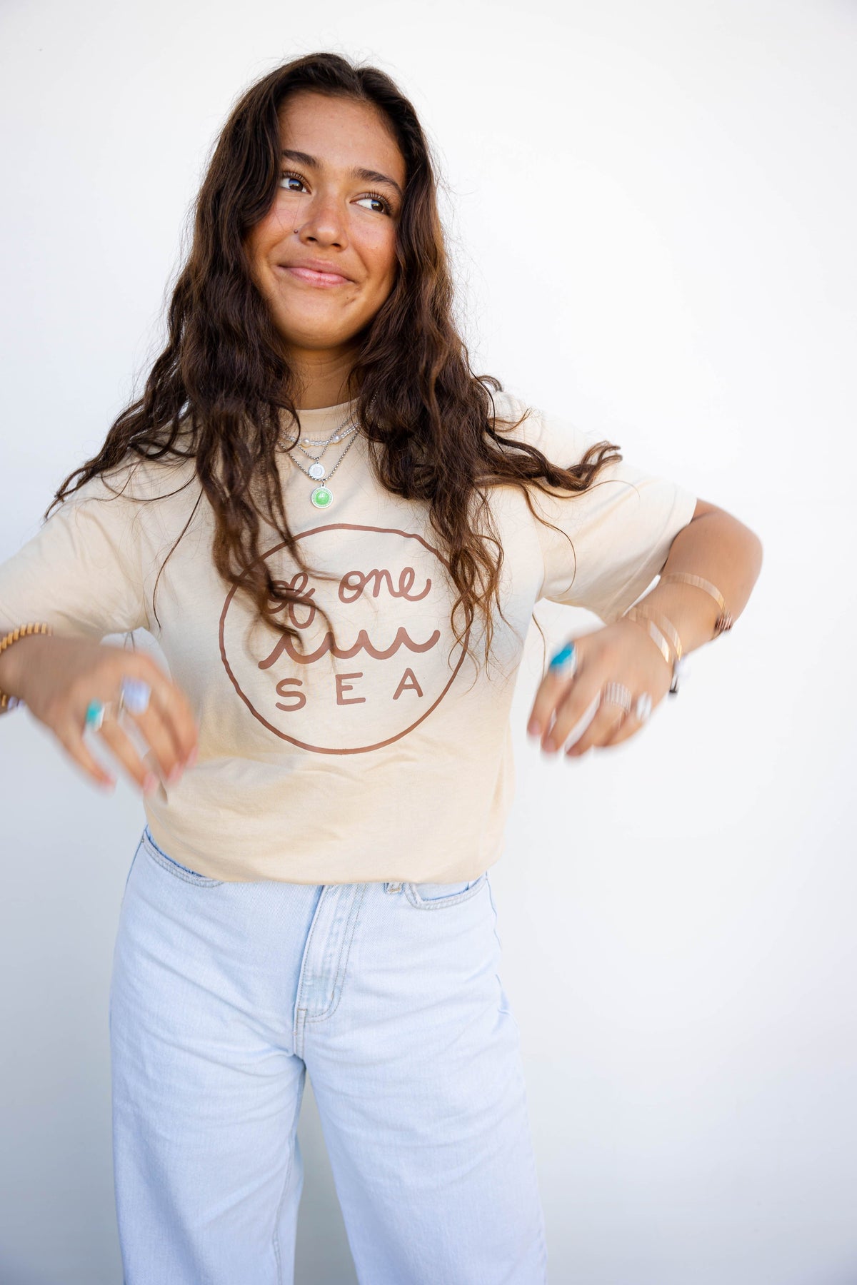 Adult Logo Tee in Cream