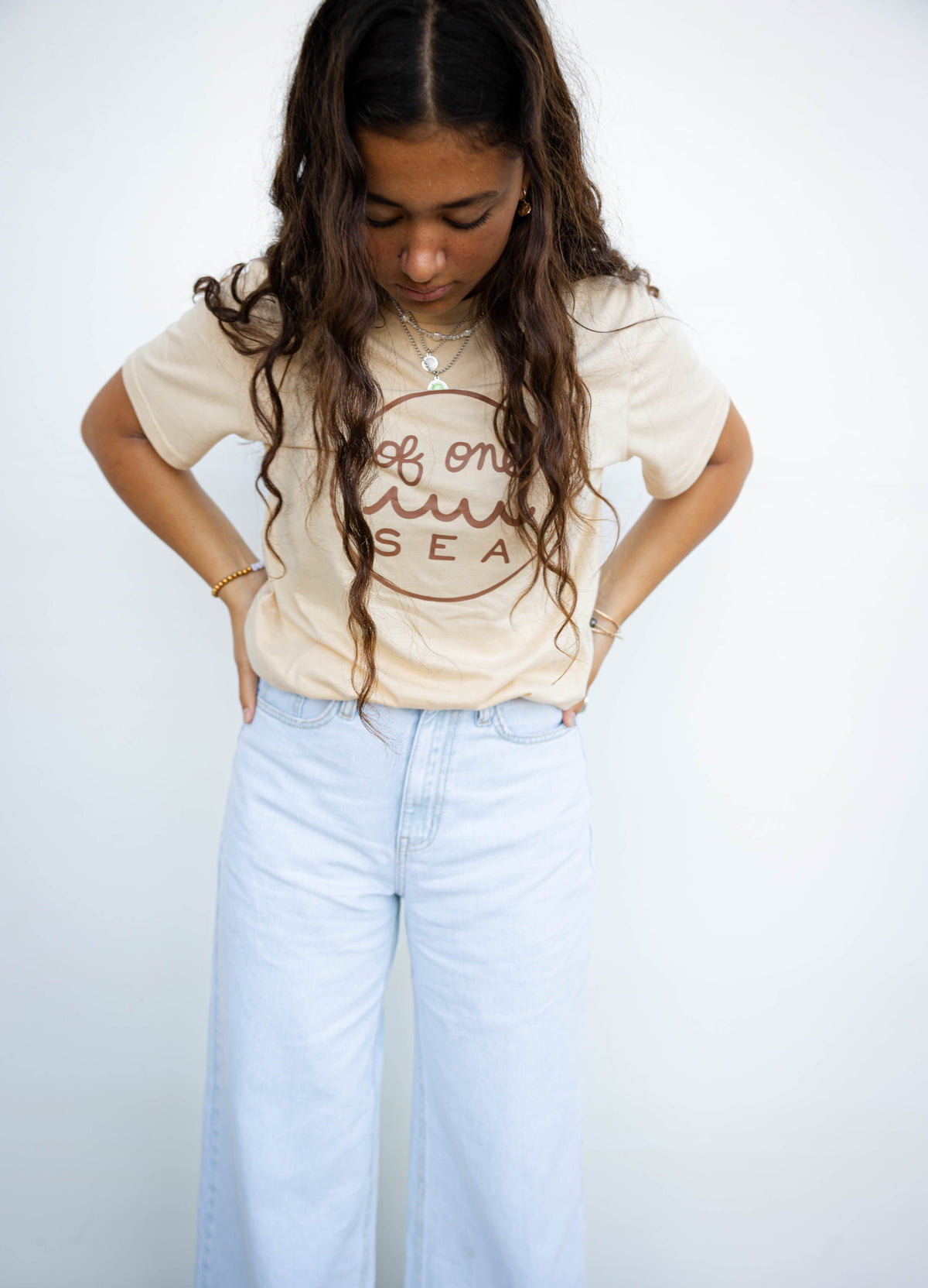 Adult Logo Tee in Cream