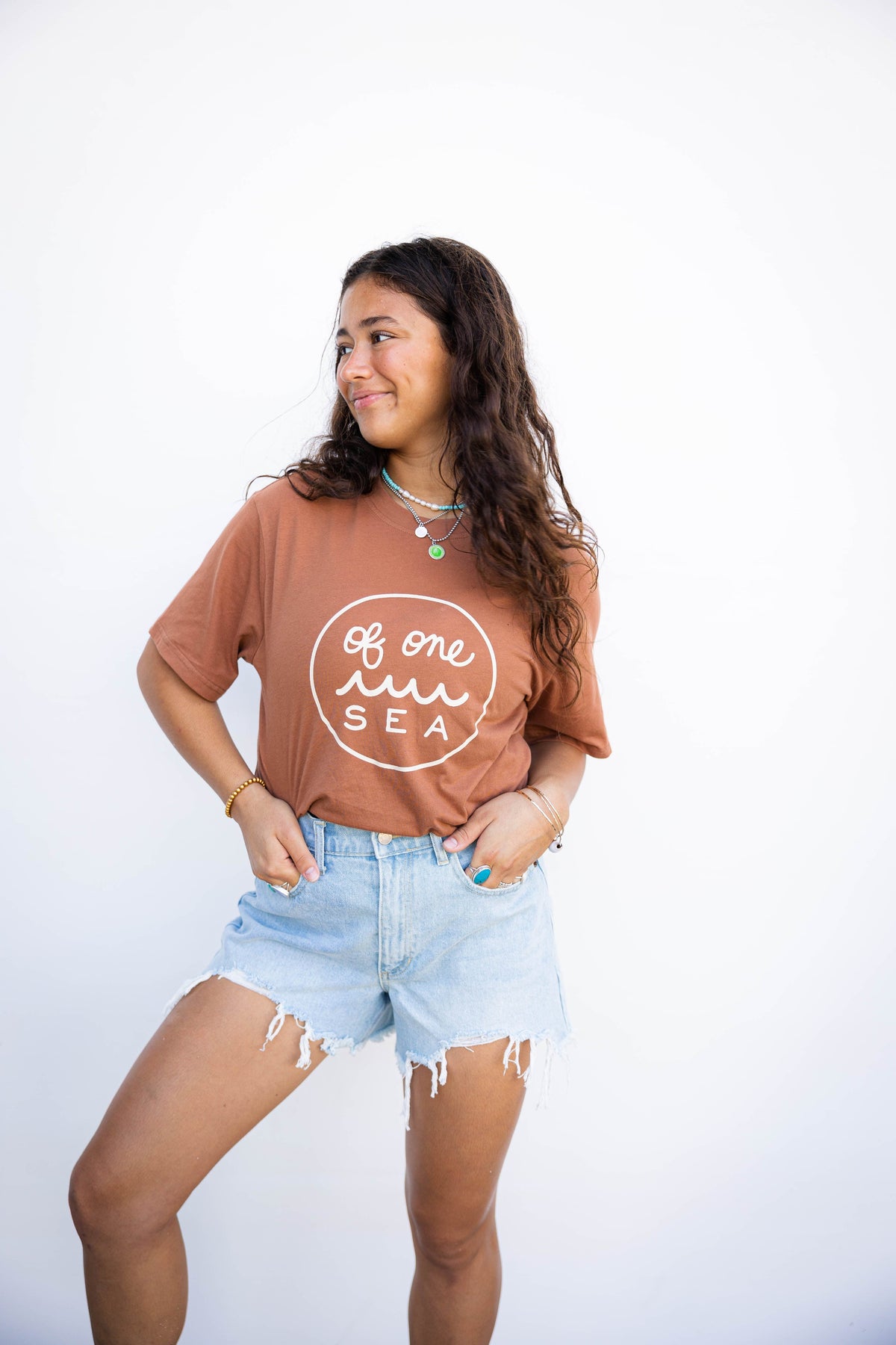 Adult Logo Tee in Rusty Brown