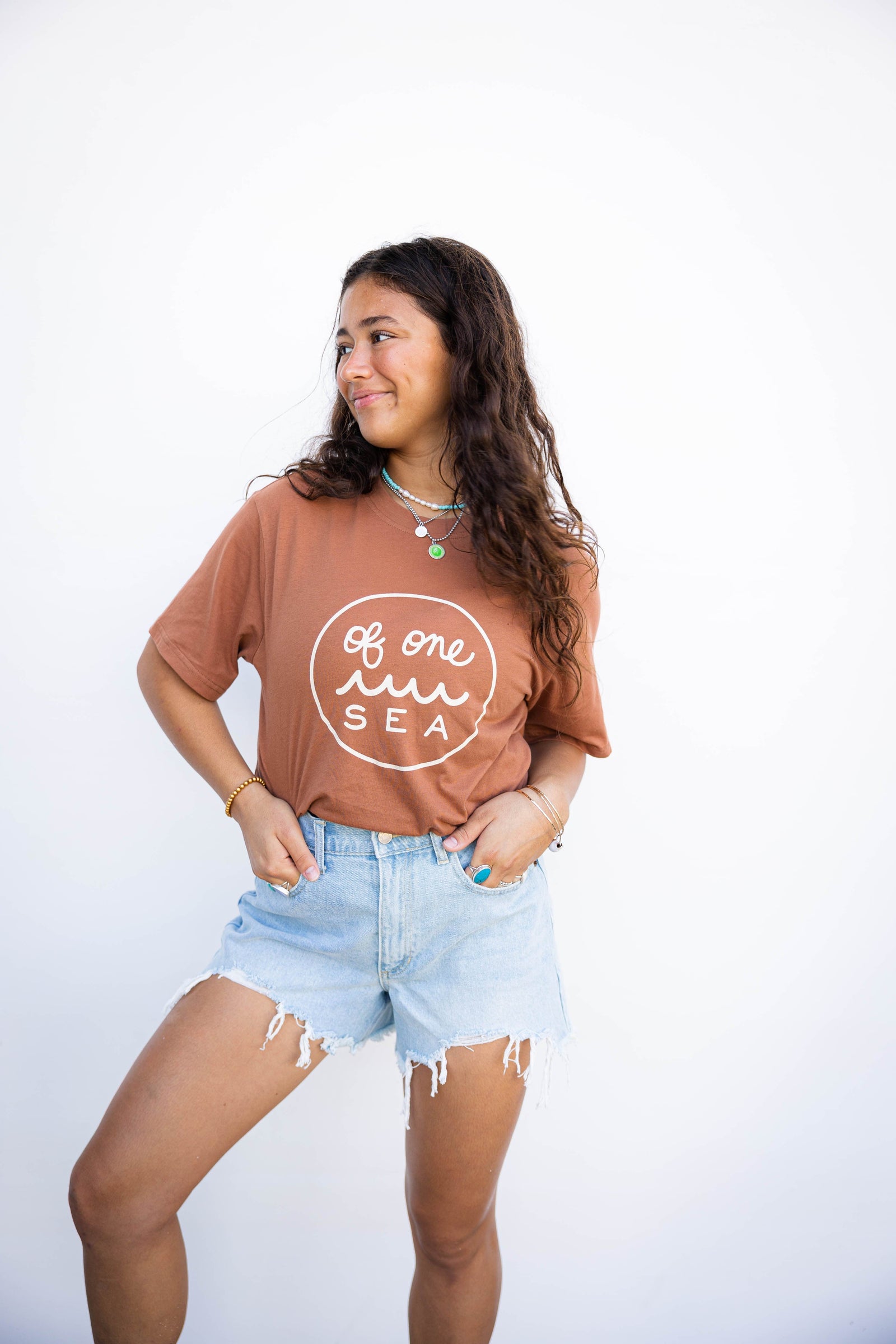 Adult Logo Tee in Rusty Brown