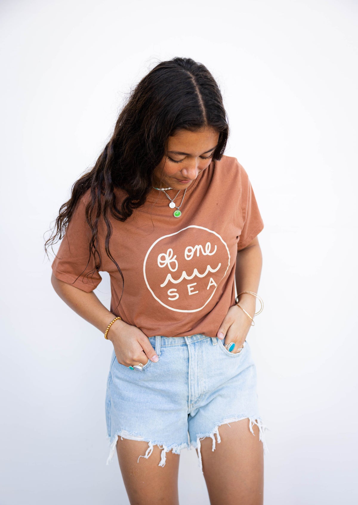 Adult Logo Tee in Rusty Brown