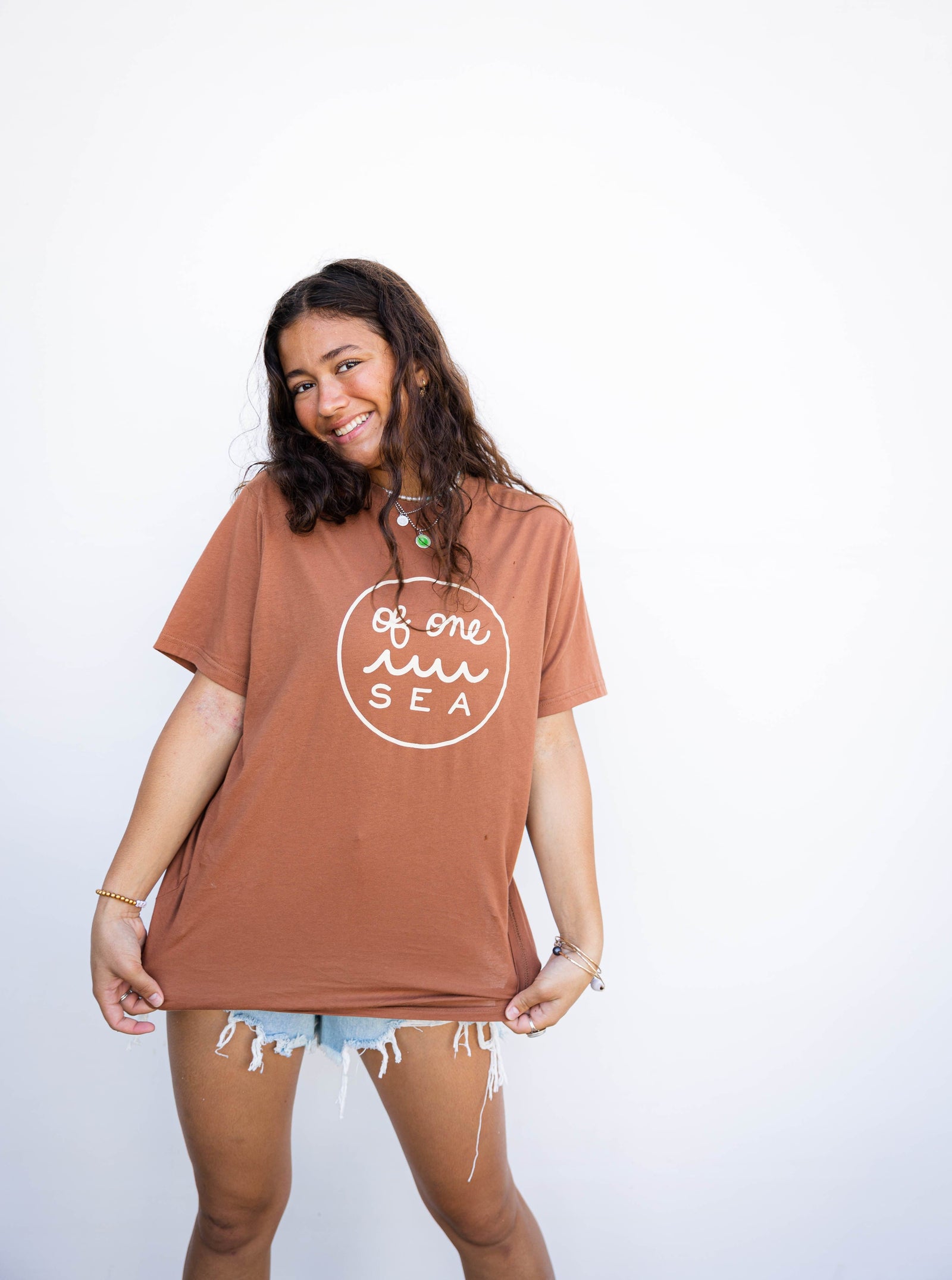 Adult Logo Tee in Rusty Brown