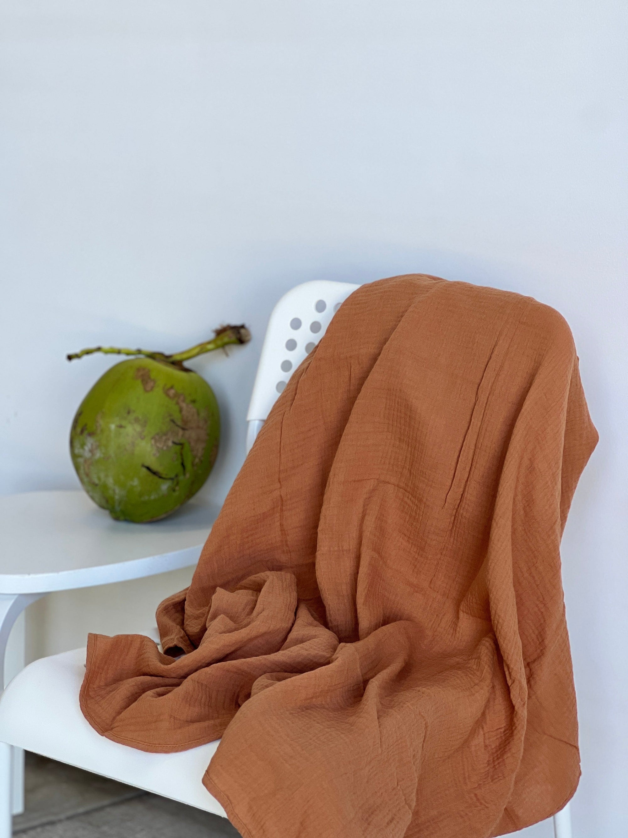 Muslin Sarong/Towel in Terracotta